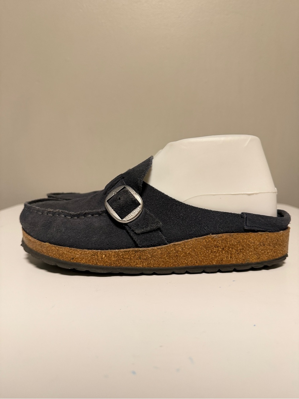 BIRKENSTOCK BUCKLEY SUEDE LEATHER Clogs Navy Blue Women’s US 7-7.5 Medium